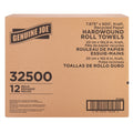 Genuine Joe Embossed Hardwound Roll Towels, Brown, 12 / Carton, GJO32500