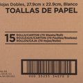 Genuine Joe 2-ply Paper Towel Rolls, White, 15 / Carton, GJO34070
