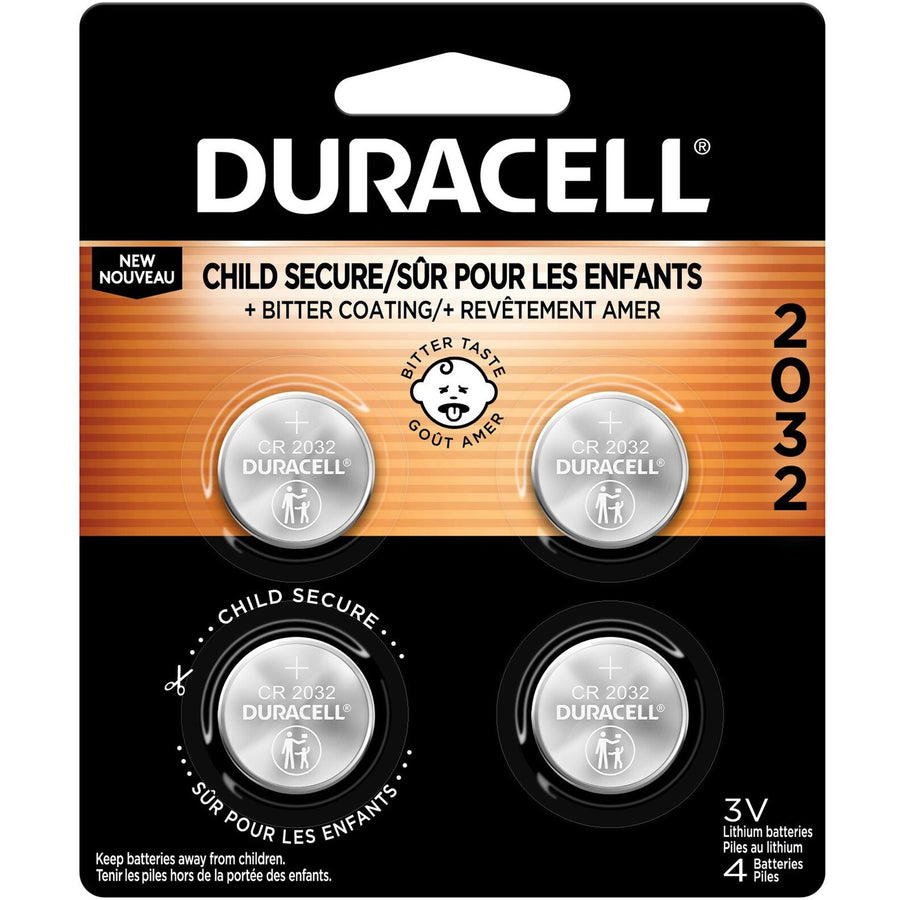Duracell 2032 3V Lithium Battery 4-Pack, DURDL2032B4
