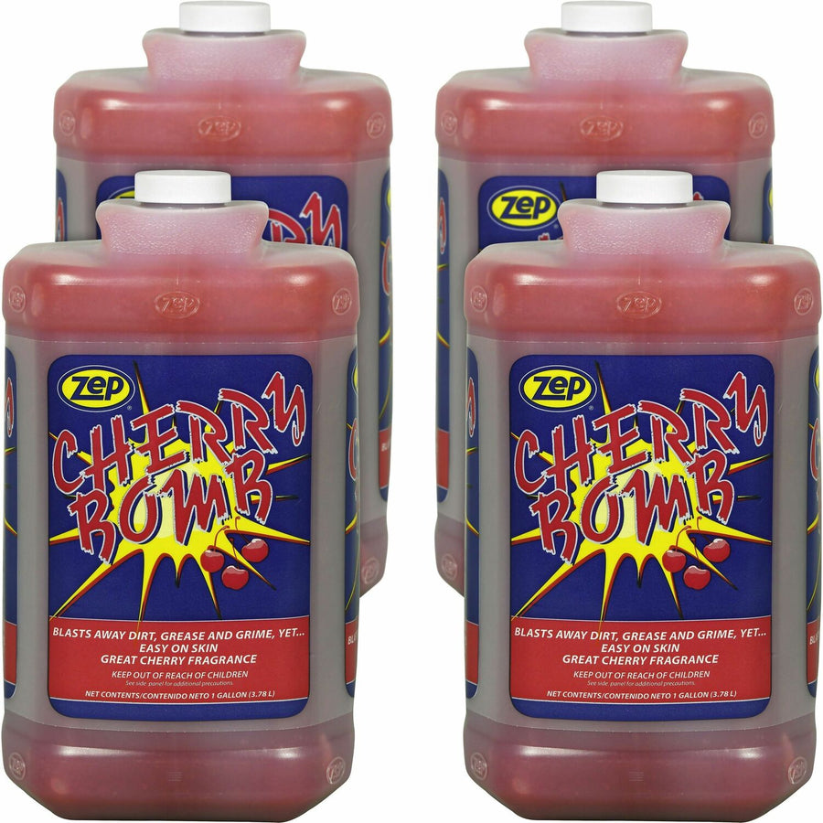 Zep Cherry Bomb Hand Soap, Red, Phosphate-free, 4 / Carton, ZPE95124
