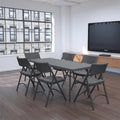 Dorel Cosco Zown Classic Commercial Resin Folding Chair, 4 / Carton, CSC60410SGY4E