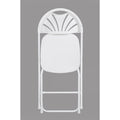 Dorel Zown Premium Fan Back Folding Chair, 8 / Carton, CSC60542WHT8E