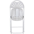 Dorel Zown Premium Fan Back Folding Chair, 8 / Carton, CSC60542WHT8E