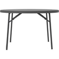 Dorel Zown Commercial Round Blow Mold Fold Table, Gray, CSC60533SGY1E