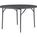 Dorel Zown Commercial Round Blow Mold Fold Table, Gray, CSC60533SGY1E