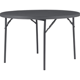 Dorel Zown Commercial Round Blow Mold Fold Table, Gray, CSC60533SGY1E