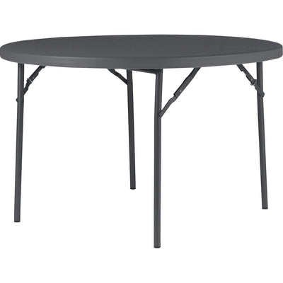 Dorel Zown Commercial Round Blow Mold Fold Table, Gray, CSC60533SGY1E