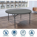 Dorel Zown Commercial Round Blow Mold Fold Table, Gray, CSC60535SGY1E