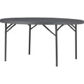 Dorel Zown Commercial Round Blow Mold Fold Table, Gray, CSC60535SGY1E