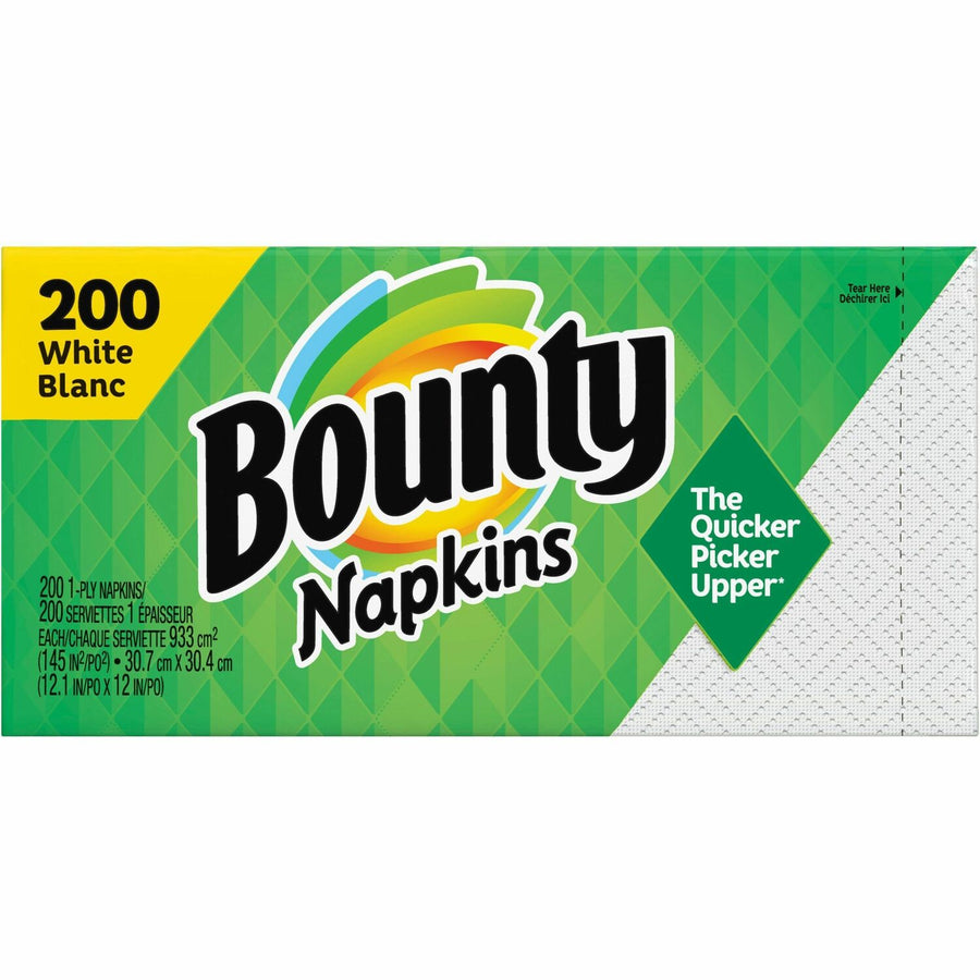 Bounty Quilted Napkins, White, Paper, Durable, 1 / Pack, PGC96595