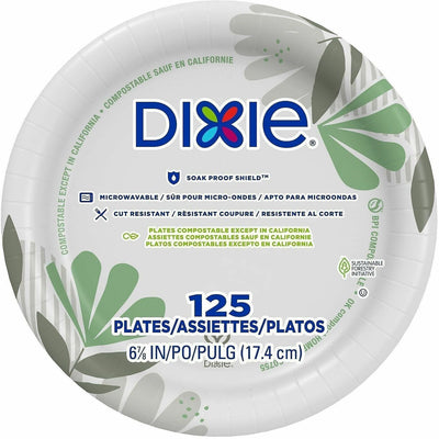 Georgia Pacific . Dixie Pathways 7" Medium-weight Paper Plates by GP Pro, White, 125 / Pack, DXEUX7WS