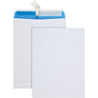 TOPS Quality Park 9 x 12 Treated, Security Tinted Catalog Envelopes with Redi-Strip Closure, White, 1 Box, QUA41415R