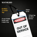 Avery UltraDuty Hazard Warning Tag Kit, White, 1 Pack, AVE62404