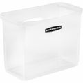 Fellowes Bankers Box Portable Open Desktop File Box with Side Handles, Clear, FEL0086401