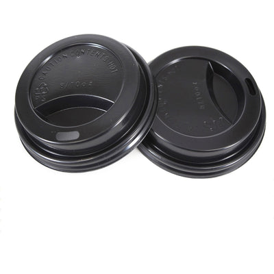 RDI-USA RDI Oval Slot Cup Lids, Black, 1000 / Carton, CFPLIDRIP910B