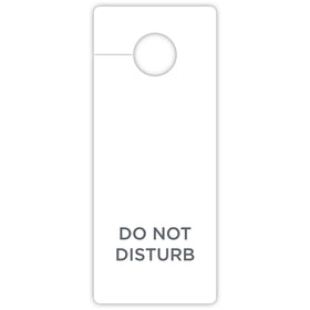 RDI-USA RDI Do-Not-Disturb Hang Sign, White, 100 / Carton, CFPDNDGEN100
