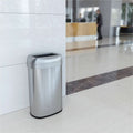 HLS Commercial Stainless Steel Open Top Trash Can, Gray, 16 gal, HLCHLS16STV