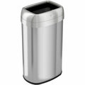 HLS Commercial Stainless Steel Open Top Trash Can, Gray, 16 gal, HLCHLS16STV
