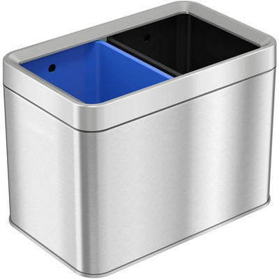 HLS Commercial Stainless Steel Bin Receptacle, Gray, 5 gal, HLCHLS05DRO