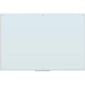 U Magnetic Glass Dry-Erase Board, 96" X 47", White Frosted Surface, Frameless, UBR4148U0001