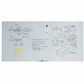 U Magnetic Glass Dry-Erase Board, 96" X 47", White Frosted Surface, Frameless, UBR4148U0001