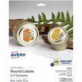 Avery Printable Round Labels, 2.5", Matte White, 225 Labels (22562), 225 / Pack, AVE22562