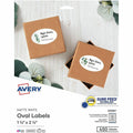 Avery Printable Oval Labels, 1.5" x 2.5", White, 450 Labels (22564), 450 / Pack, AVE22564