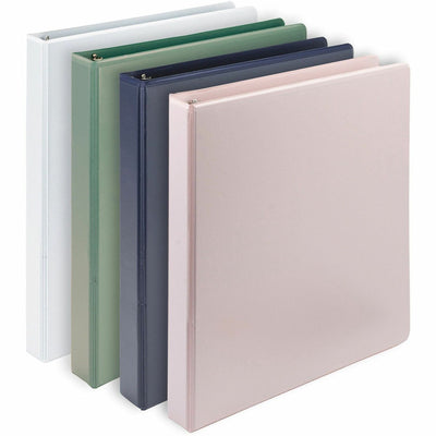 Samsill Earth's Choice Plant-Based View Durable 1 Inch 3 Ring Binders - Assortment 4 Pack, Riose, 8 1/2" Width x 11" Length, SAMMP46939