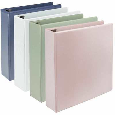 Samsill Earth's Choice Plant-Based View Durable 2 Inch 3 Ring Binders - Assortment 4 Pack, White, 8 1/2" Width x 11" Length, SAMMP46969
