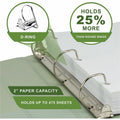 Samsill Earth's Choice Plant-Based View Durable 2 Inch 3 Ring Binders - Assortment 4 Pack, White, 8 1/2" Width x 11" Length, SAMMP46969
