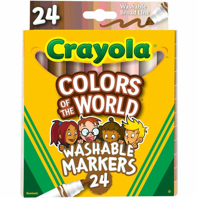 Crayola Colors Of The World Marker, 24 / Pack, CYO587802