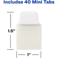 Avery Ultra Tabs Repositionable Mini Tabs, White, 40 / Pack, AVE74788