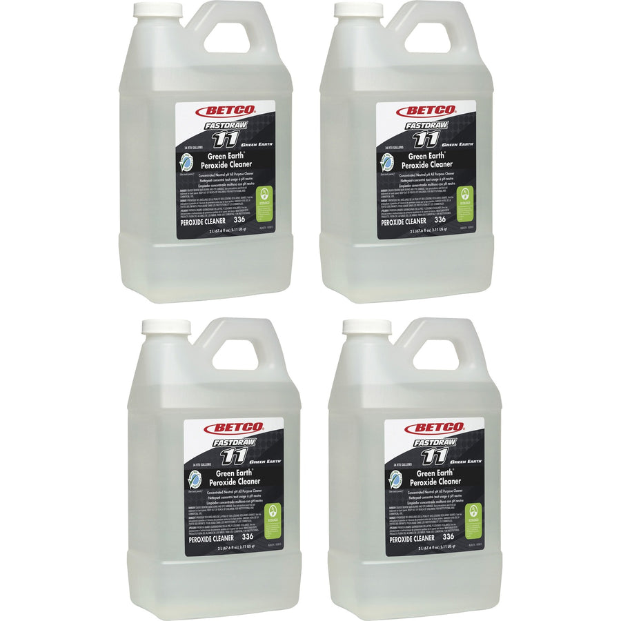 Betco Green Earth FastDraw 11 Peroxide Cleaner, Clear, 4 / Carton — view 1