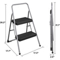 Dorel Cosco 2-Step Household Folding Step Stool, Gray, CSC11137PBL1E