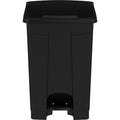 Safco Plastic Step-on Waste Receptacle, Black, 12 gal, SAF9925BL