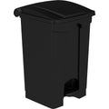 Safco Plastic Step-on Waste Receptacle, Black, 12 gal, SAF9925BL