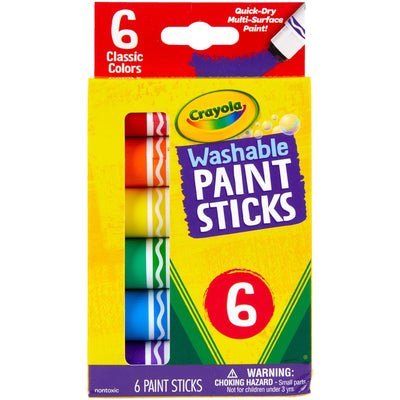 Crayola Washable Paint Sticks, 6 / Pack, CYO546207