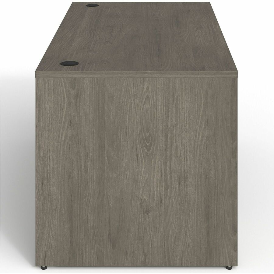 Lorell Prominence 2.0 Left-Pedestal Desk, 1" Thickness - Top, Particleboard, Grommet, LLRPD3060LSPGE