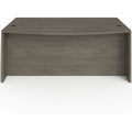 Lorell Prominence 2.0 Bowfront Double-Pedestal Desk, Gray, LLRPD4272DPGE