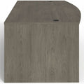 Lorell Prominence 2.0 Bowfront Double-Pedestal Desk, Gray, LLRPD4272DPGE