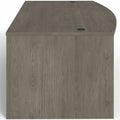 Lorell Prominence 2.0 Bowfront Right-Pedestal Desk, Gray, LLRPD4272RSPGE