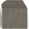 Lorell Prominence 2.0 Bowfront Right-Pedestal Desk, Gray, LLRPD4272RSPGE