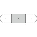 Lorell Prominence 2.0 Half-Racetrack Conference Tabletop, Gray, LLRPOC4860GE