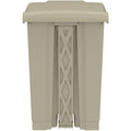 Safco Plastic Step-on Waste Receptacle, Tan, 12 gal, SAF9925TN