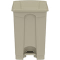 Safco Plastic Step-on Waste Receptacle, Tan, 12 gal, SAF9925TN