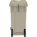 Safco 32 Gallon Plastic Step-On Receptacle, Tan, SAF9926TN