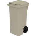 Safco 32 Gallon Plastic Step-On Receptacle, Tan, SAF9926TN