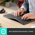 Logitech ERGO K860 Split Ergonomic Keyboard, Graphite, LOG920010175