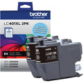 Brother LC401XL2PKS Original High Yield Inkjet Ink Cartridge - Black - 2 / Pack, BRTLC401XL2PKS