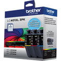 Brother LC401XL3PKS Original High Yield Inkjet Ink Cartridge - CMY - 3 / Pack, BRTLC401XL3PKS